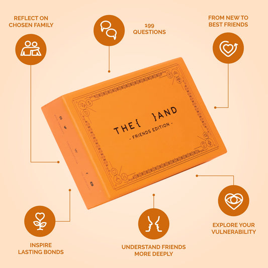 The AND Friends Edition deck in hand invites meaningful conversations during gatherings.