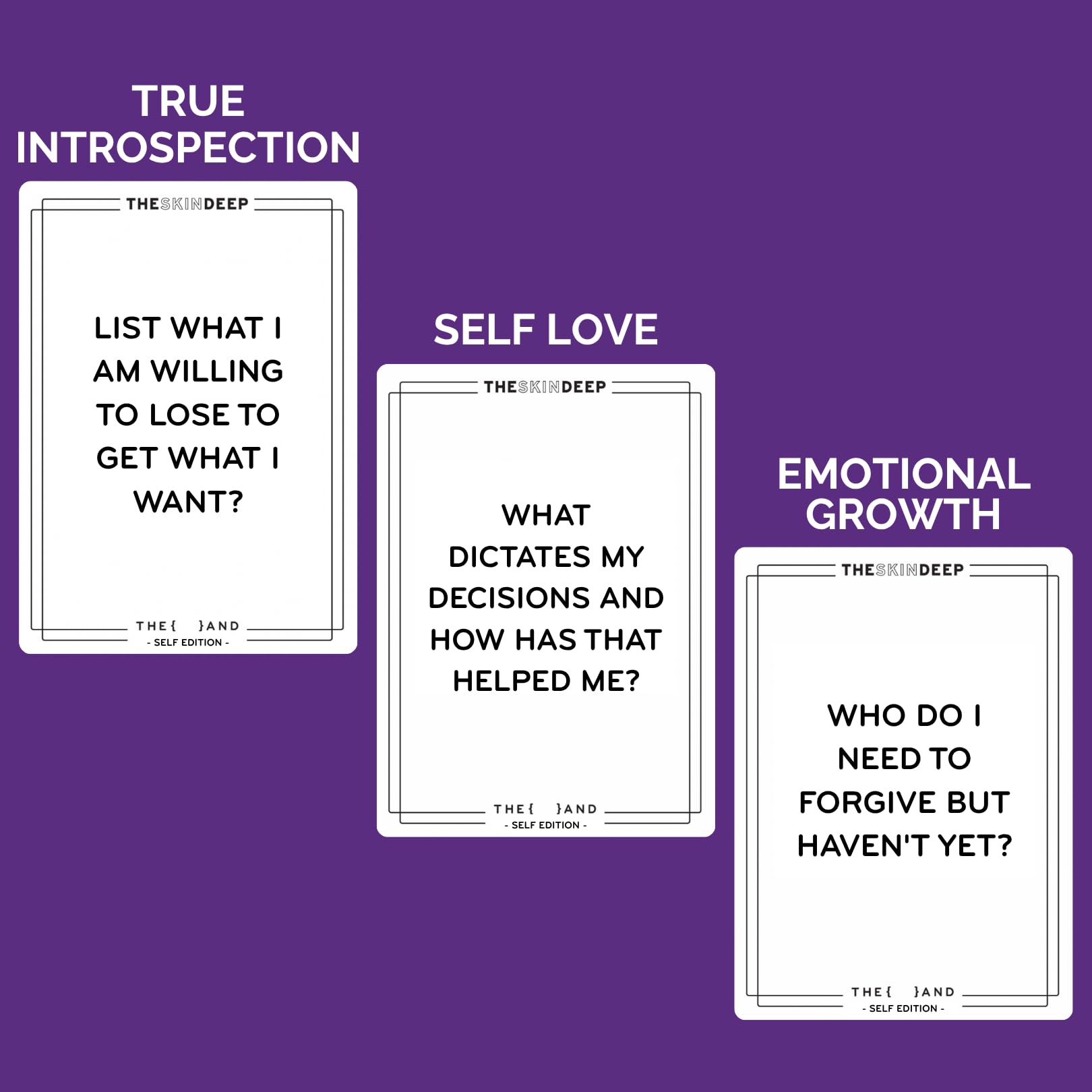 THE AND Self Love Edition prompts spread for journaling and meditation