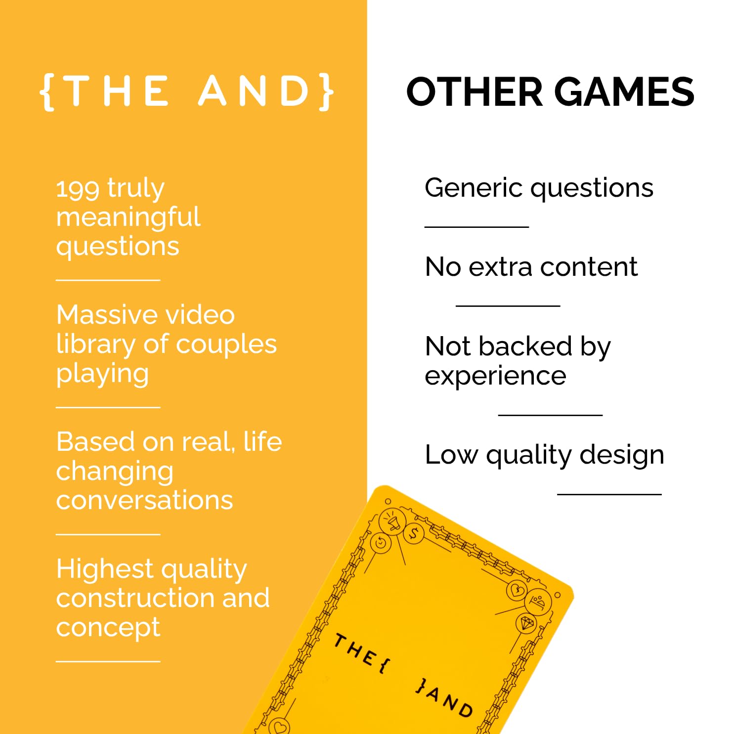 THE AND Strangers Edition box and insert showing compact, portable game for on-the-go fun.