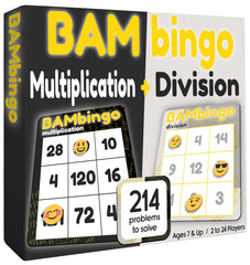 The Bambino Tree bingo game box for engaging classroom math practice.