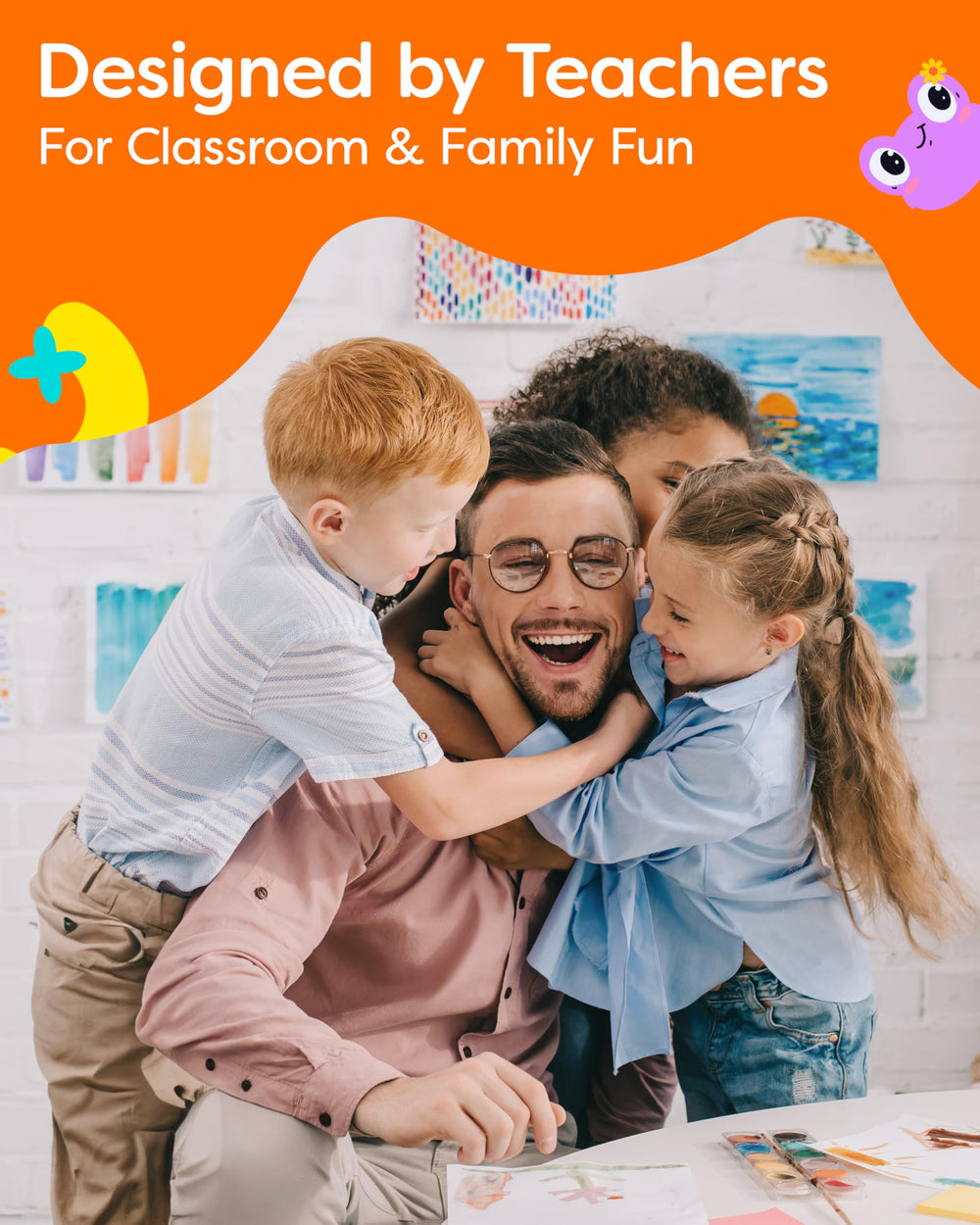 THE BAMBINO TREE family flash cards promote family-member vocabulary and social talk.