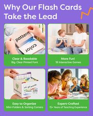 The Bambino Tree sight words flash cards use durable card stock for long-term use.