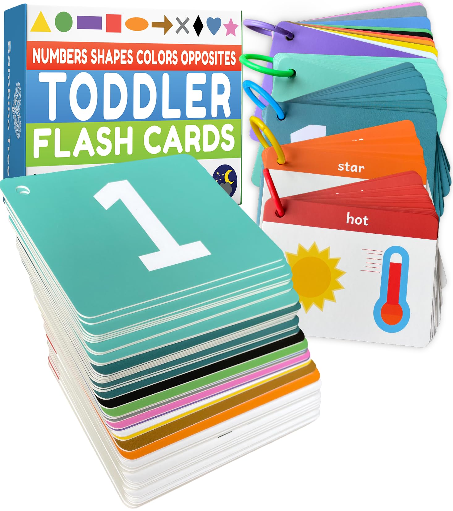 THE BAMBINO TREE colors flash cards with vibrant visuals to support color recognition during play