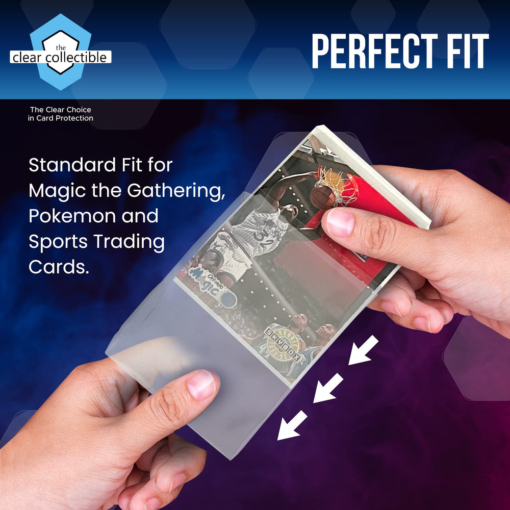 The Clear Collectible baseball pack shows universal fit for standard cards and teams.