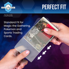 The Clear Collectible baseball pack shows universal fit for standard cards and teams.