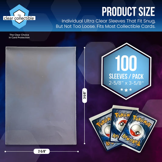 The Clear Collectible penny sleeves close-up highlights clarity and smooth surface for viewing.