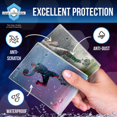 The Clear Collectible Pokemon sleeves illustrate versatile use across gaming and collections.