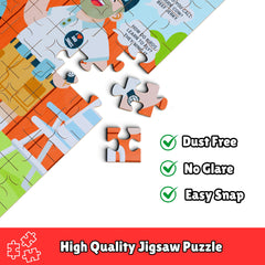 The Dad Joke 3000 assembled puzzle invites collaborative fun and quick completion.