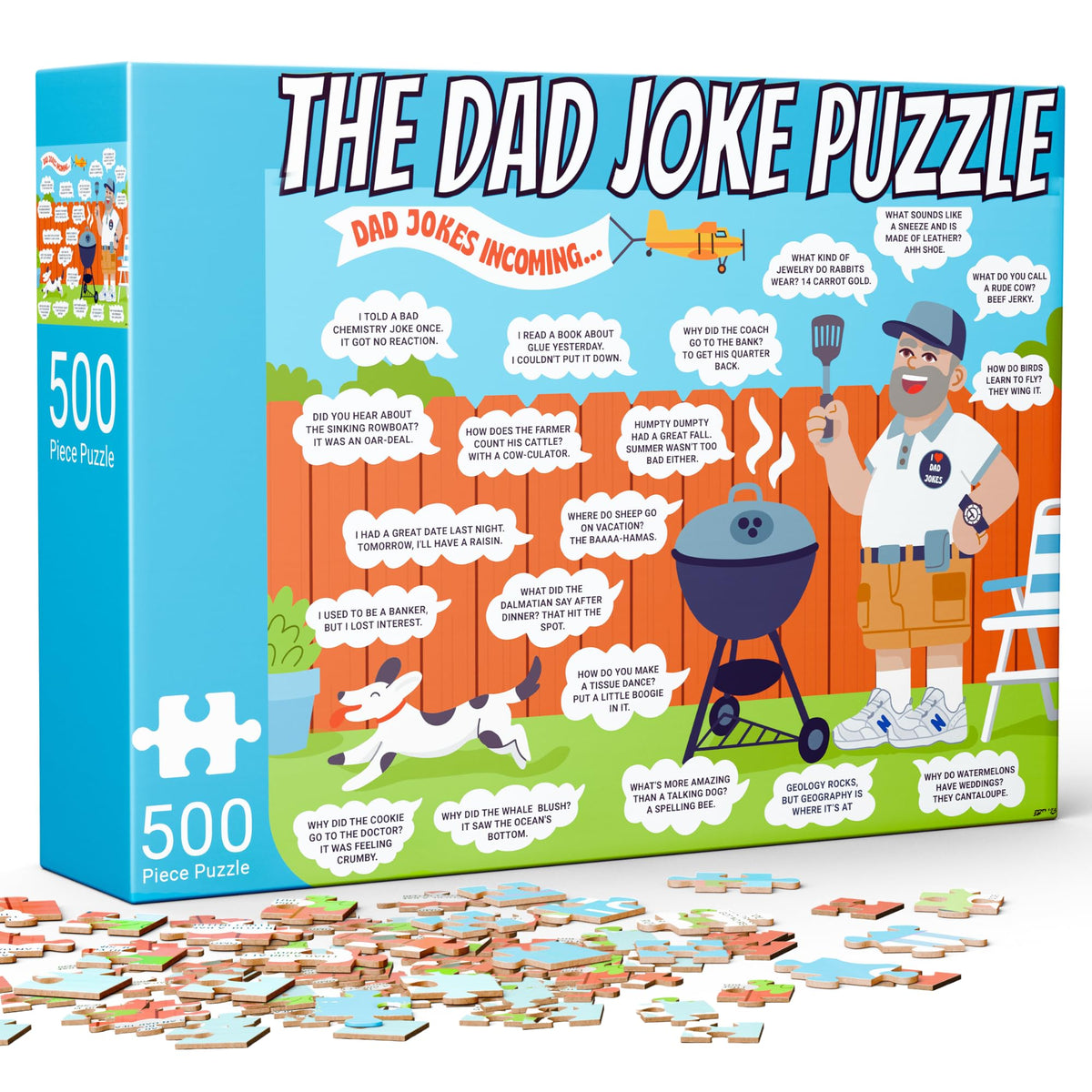 The Dad Joke 3000 puzzle box, cheeky humor for family fun.
