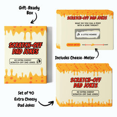 The Dad Joke 3000 close-up features scratch-off panels for instant punchlines.