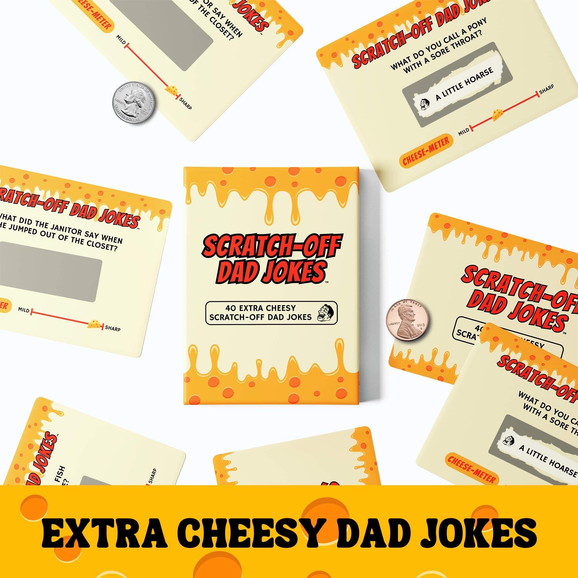 The Dad Joke 3000 gift box shows a ready-to-give dad jokes gift.