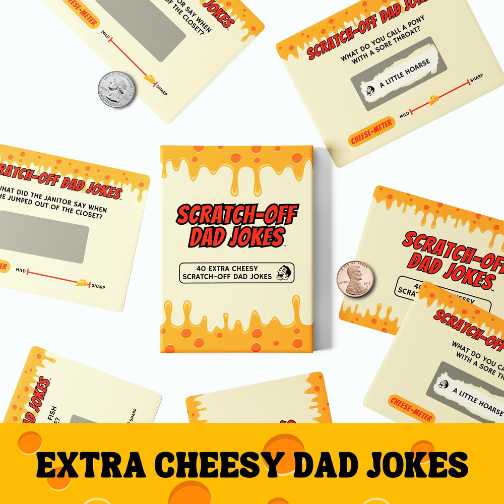 The Dad Joke 3000 gift box shows a ready-to-give dad jokes gift.