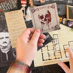The Deadbolt Mystery Society The Fall of The House of Asher QR codes unlock clues.