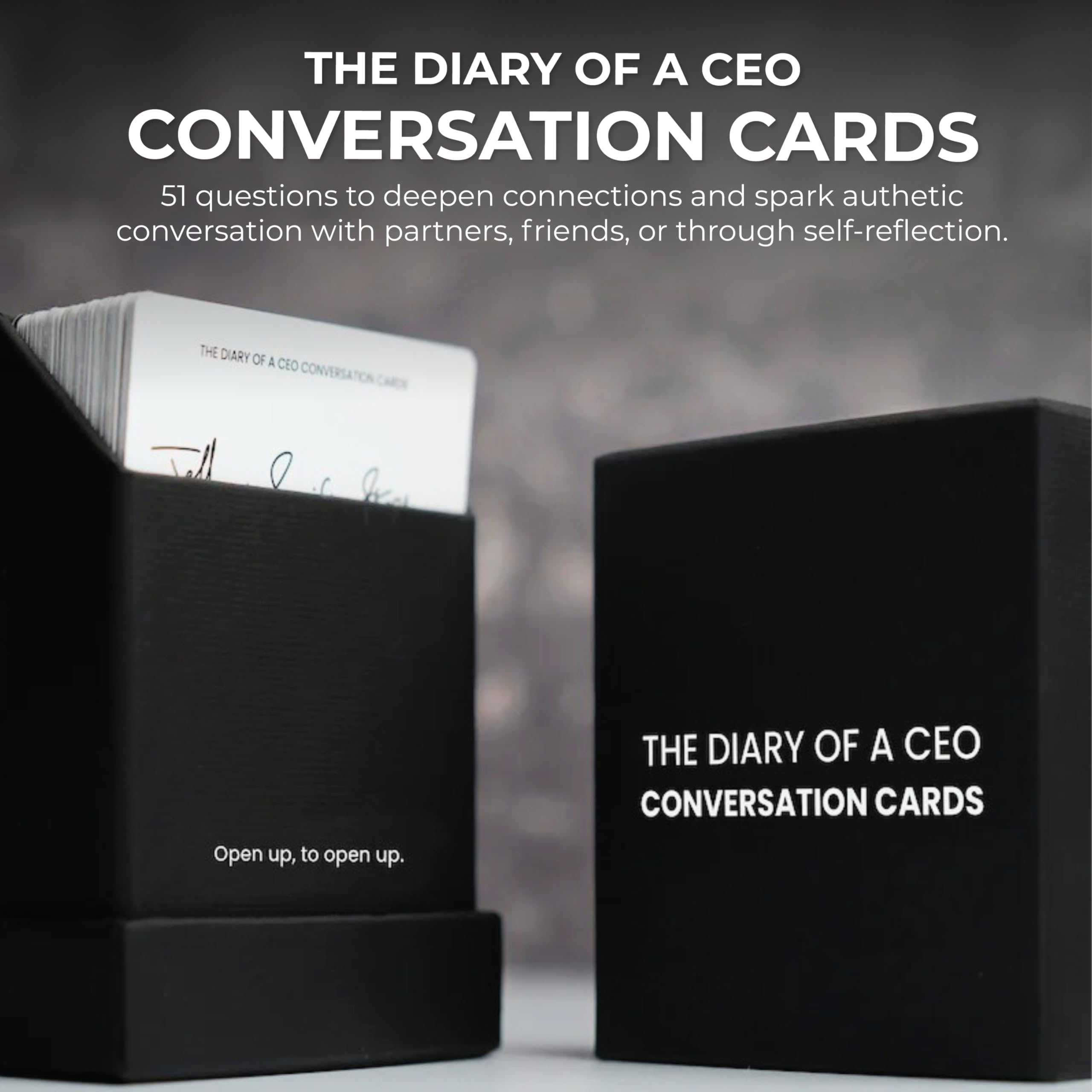 The Diary of a CEO Conversation Cards ice breakers promote engaging conversations at gatherings.