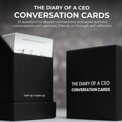 The Diary of a CEO Conversation Cards ice breakers promote engaging conversations at gatherings.