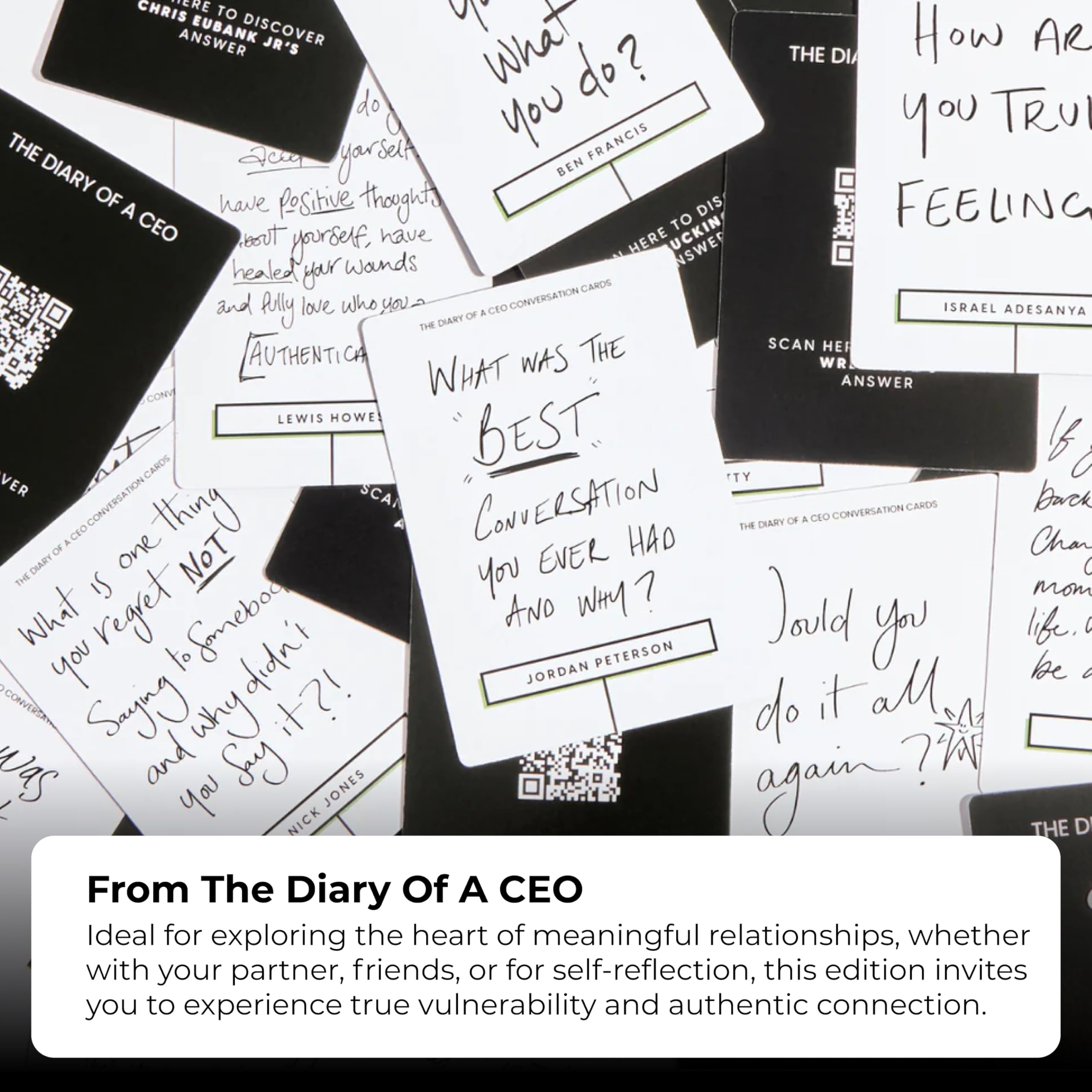 The Diary Of A CEO Level 2 Open Up prompts for deeper sharing.