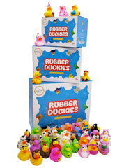 The Dreidel Company ducks as birthday party favors and carnival prizes.
