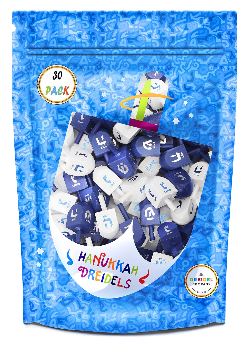 The Dreidel Company hand-painted dreidel set for festive celebration