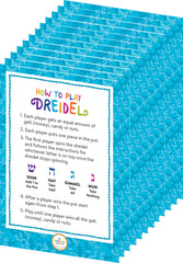 The Dreidel Company dreidel package includes instruction cards for quick learning.