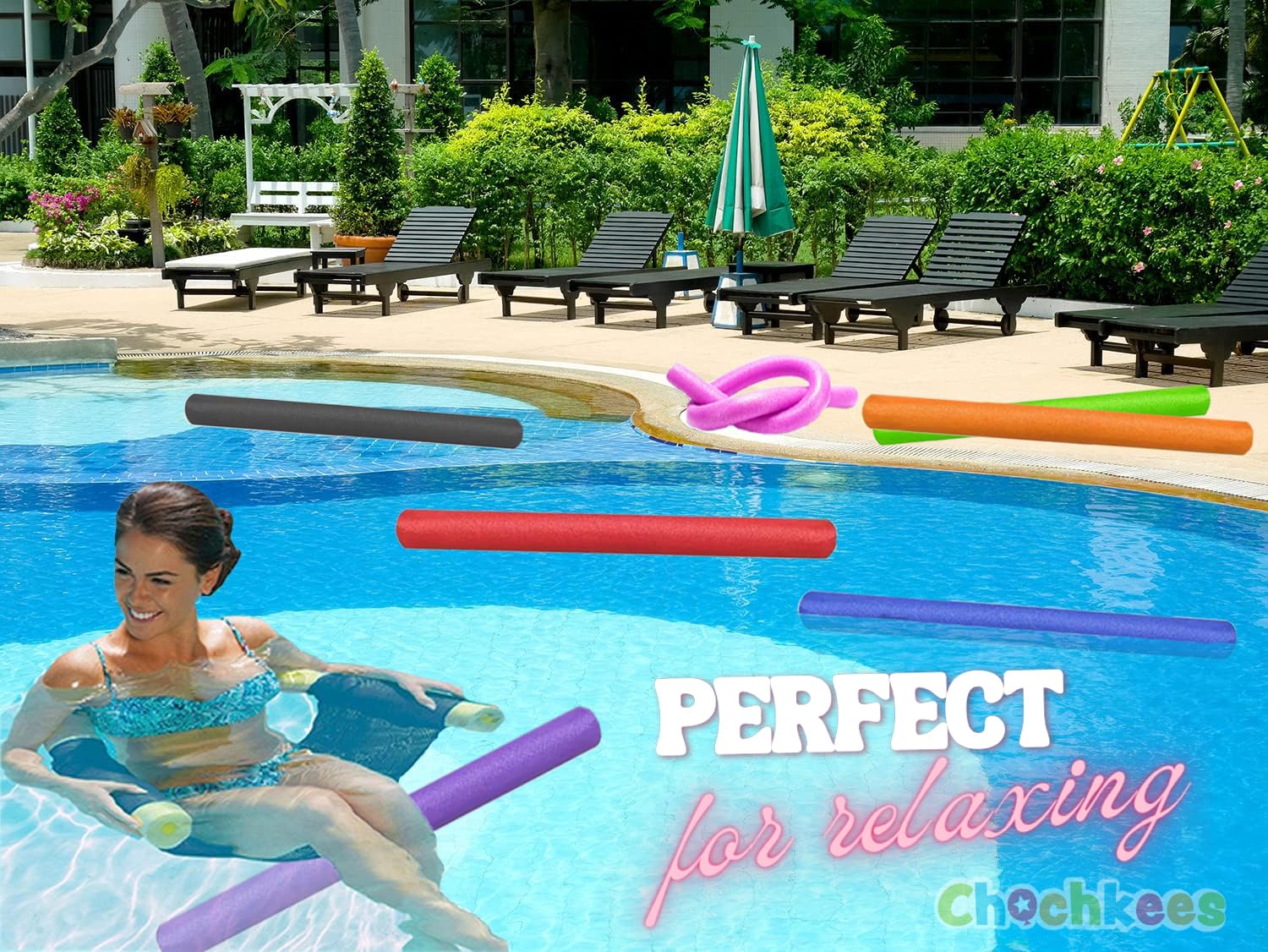 The Dreidel Company multicolor noodles at the beach for water play