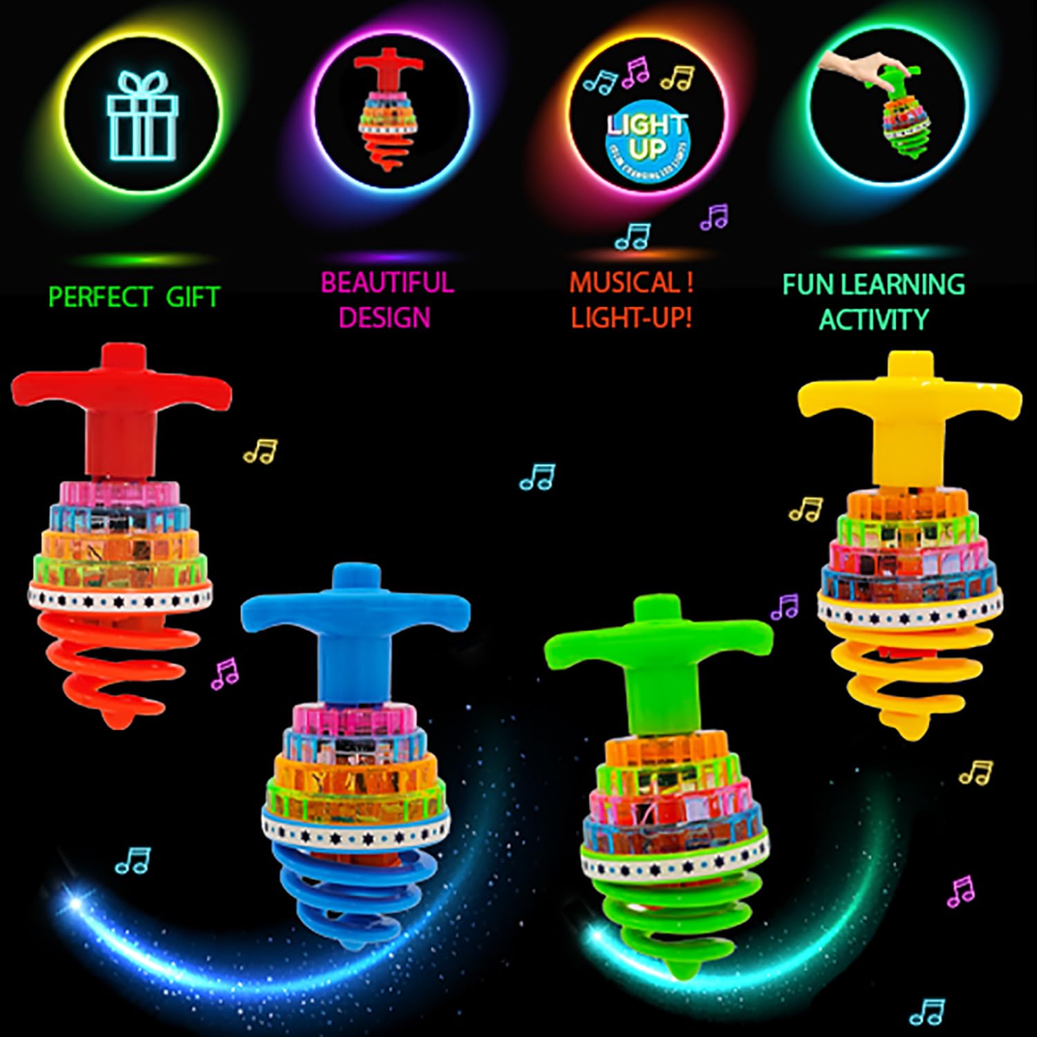 The Dreidel Company pink light-up dreidel spinning adds colorful fun to celebrations.