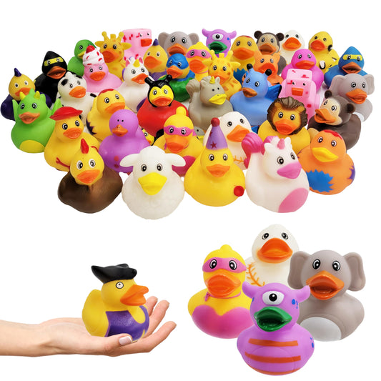 The Dreidel Company rubber duck eye poppers provide bath-time fun and visual play.