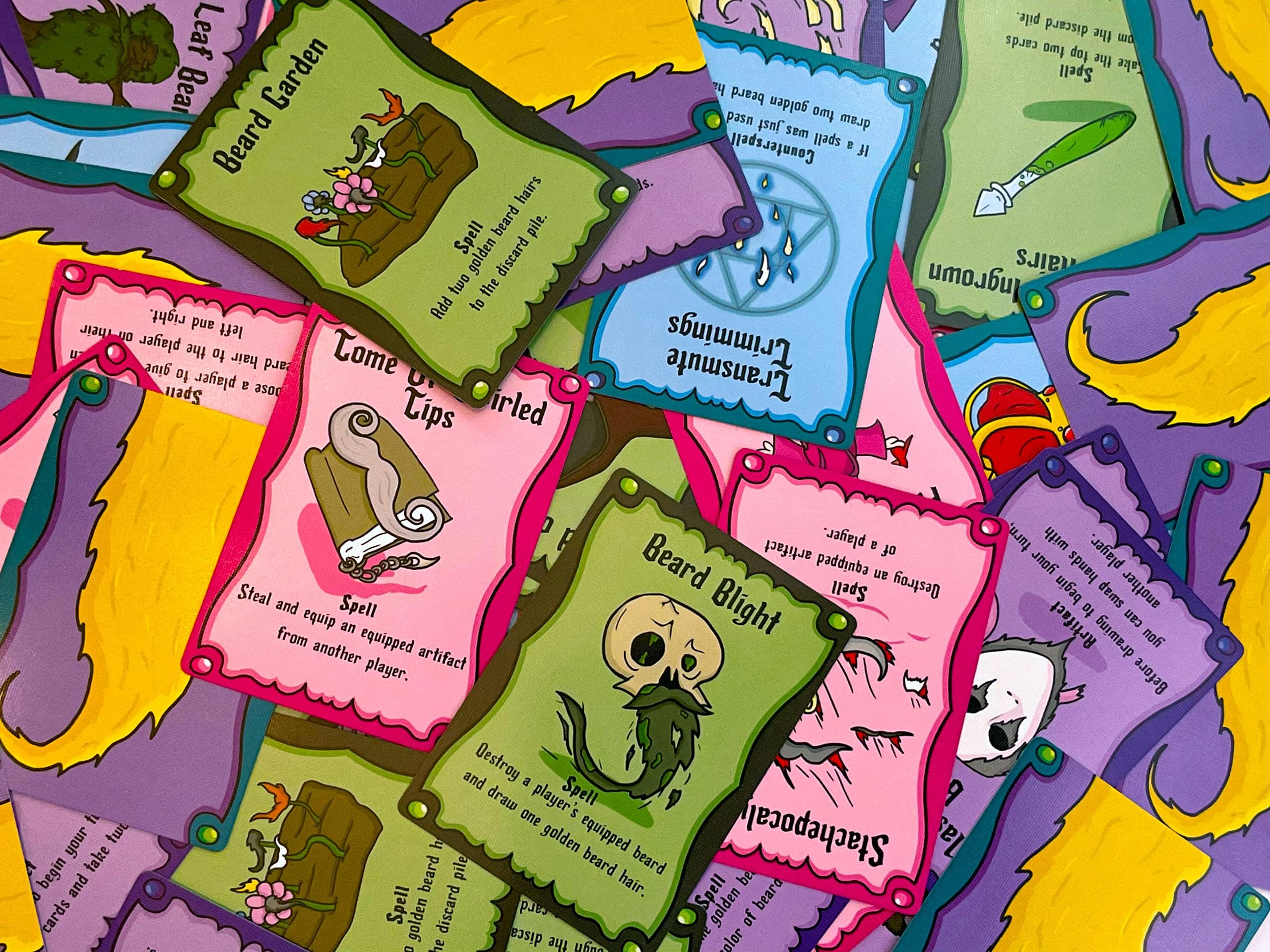 Beard Wizards spell cards offer playful strategic options.