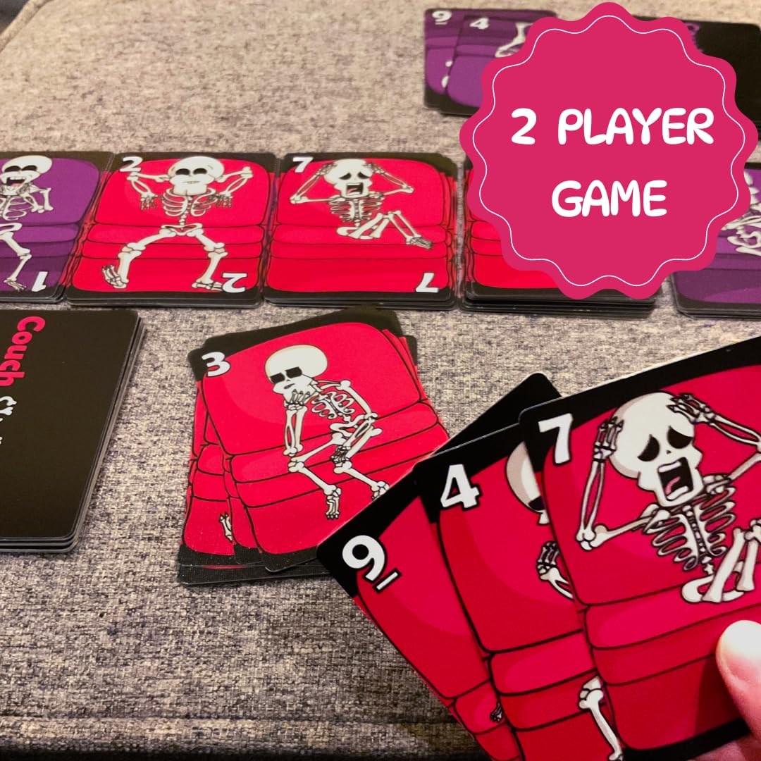 The Dusty Tophat Couch Skeletons cards with numbers guiding fast play.