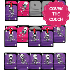 The Dusty Tophat Couch Skeletons compact size fits in a palm for travel.