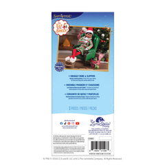 Adoption-scene with The Elf on the Shelf Claus Couture Slippers showcases cozy elf care.