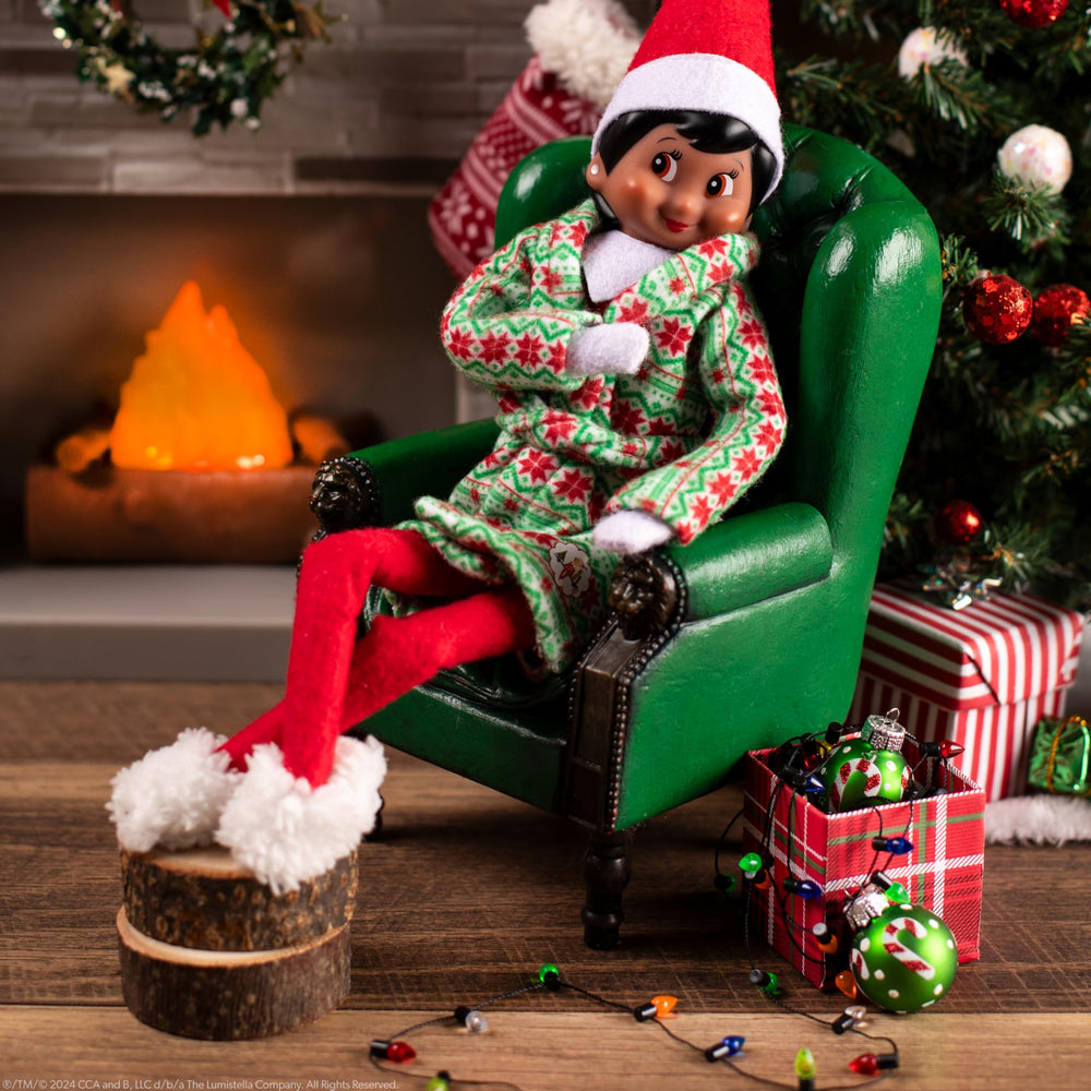 The Elf on the Shelf Claus Couture Slippers keep your elf comfy during bedtime setups.