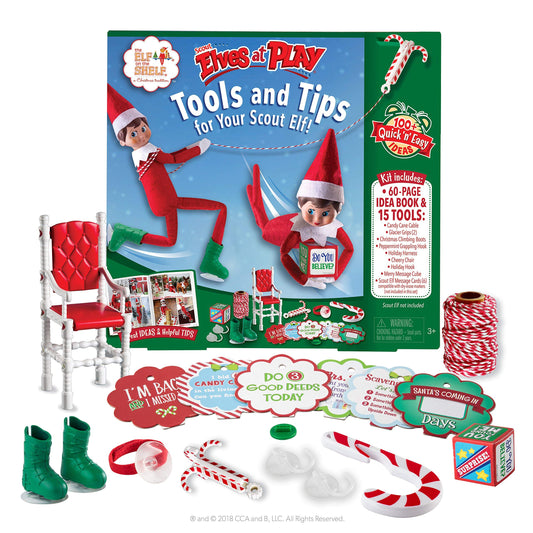 The Elf on the Shelf Elves at Play idea book cover to spark nightly scenes and imagination