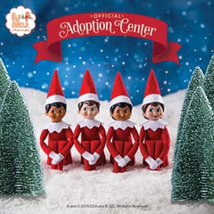Family reading time with The Elf on the Shelf during Christmas season.