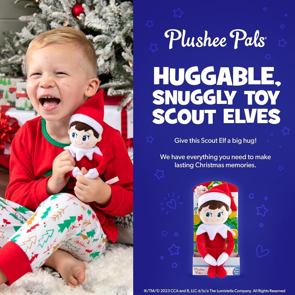 The Elf on the Shelf Girl Plushee Pal Light ready for squeezes and cuddles.
