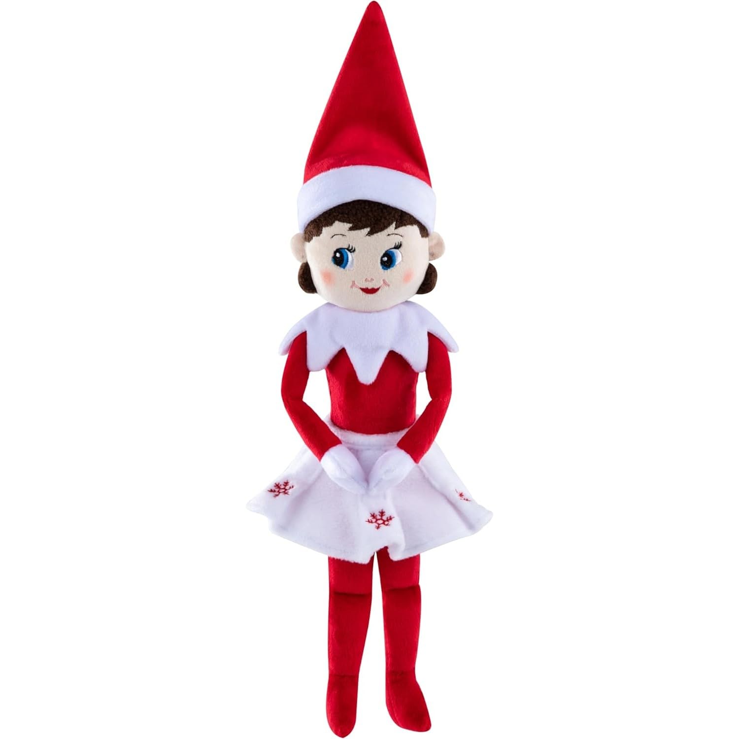 Close-up of The Elf on the Shelf Plushee Pal Light fabric texture.