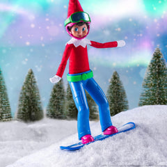 The Elf on the Shelf MagiFreez safety helmet adds authentic winter protection.