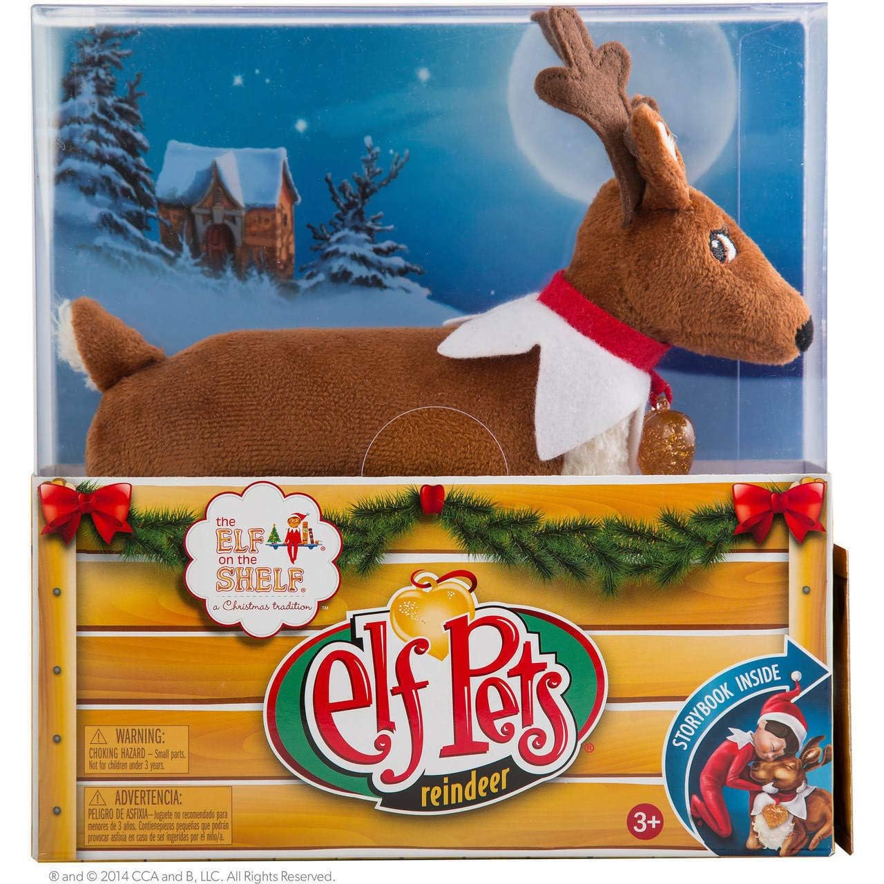 The Elf on the Shelf Pets 8.25-inch reindeer ready for display.