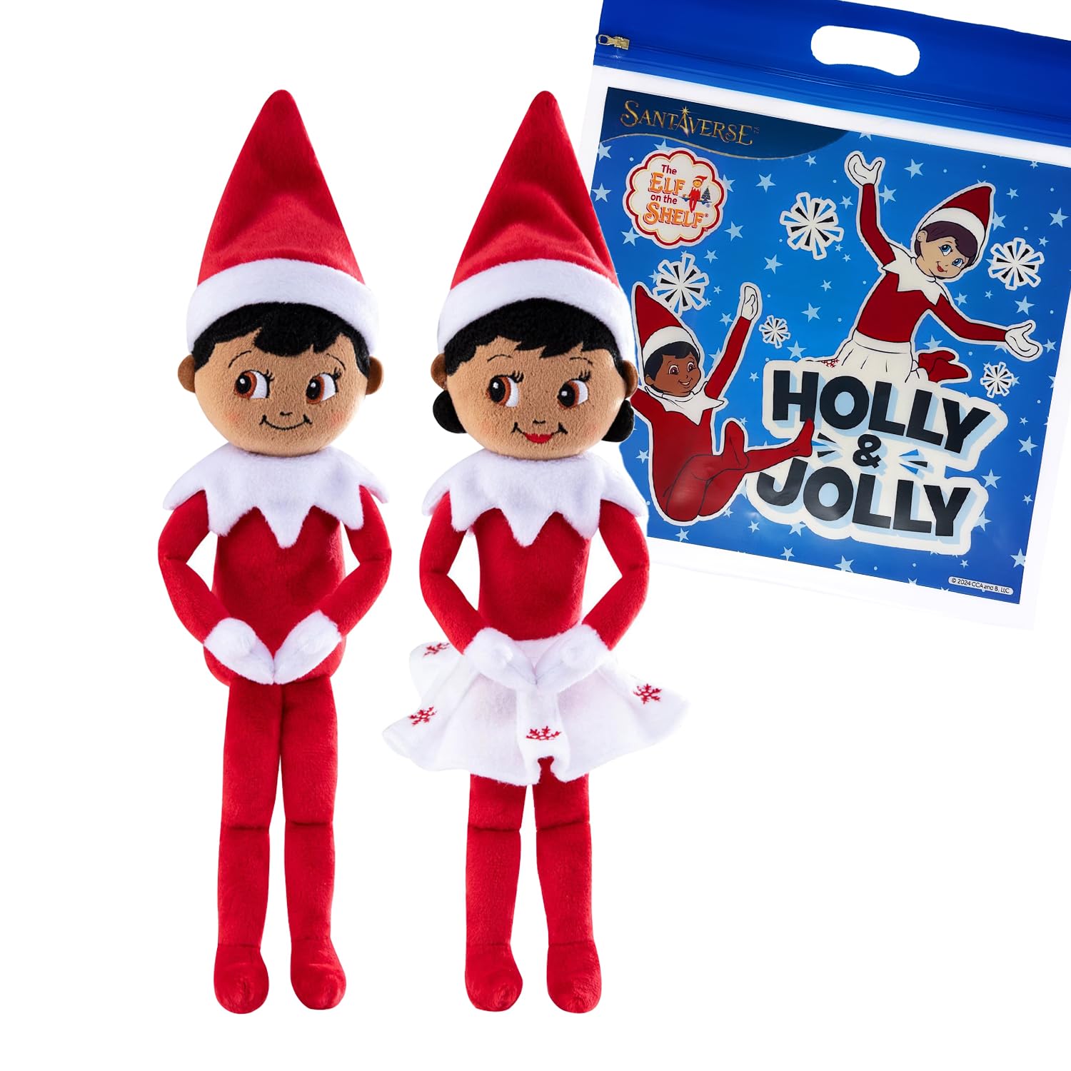 The Elf on the Shelf Plushee Pal Snuggler Boy front view, ultra soft for cozy snuggles.