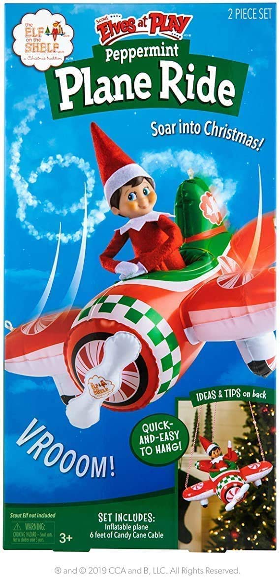 The Elf on the Shelf Polar Props Peppermint Plane ready for imaginative elf play and storytelling.