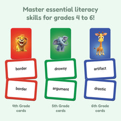 The Fidget Game grade 5 cards for progressing word skills and classroom collaboration.