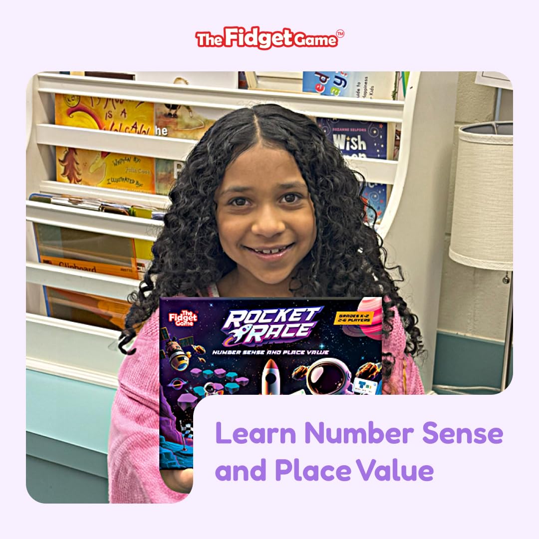 The Fidget Game Rocket Race expanded form visuals clarify value of digits.