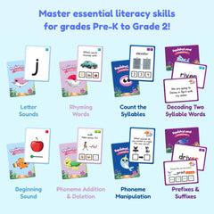 The Fidget Game SquishyLand phonics practice cards reinforce sounds and syllables.