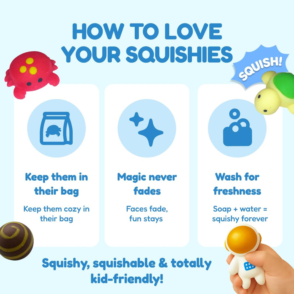 The Fidget Game SquishyLand sensory toys provide tactile stimulation for focus.