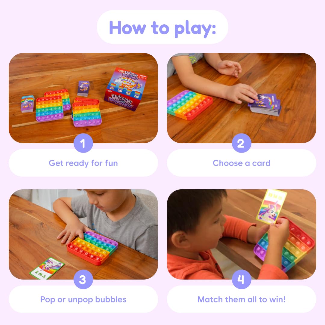 The Fidget Game Unicorns vs Dragons shapes tiles reinforce geometry concepts through hands-on activity.