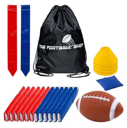 The Football Shop flag football belts for 12 players with adjustable fit.
