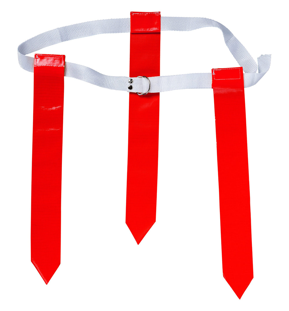 The Football Shop flag football set shown ready for pickup games outdoors.