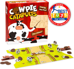 The Good Game Company Cowpie Catapults instructions and components neatly arranged for instant play.