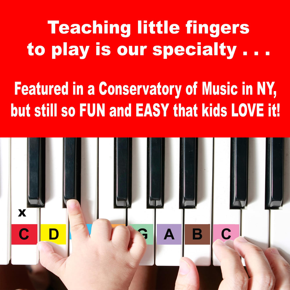 The Happy Piano Kit Baby Shark video teaching adds fun, familiar songs.