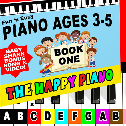 The Happy Piano Kit cover invites preschoolers to start a joyful musical journey.
