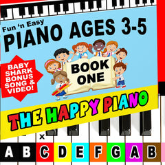 The Happy Piano Kit cover invites preschoolers to start a joyful musical journey.
